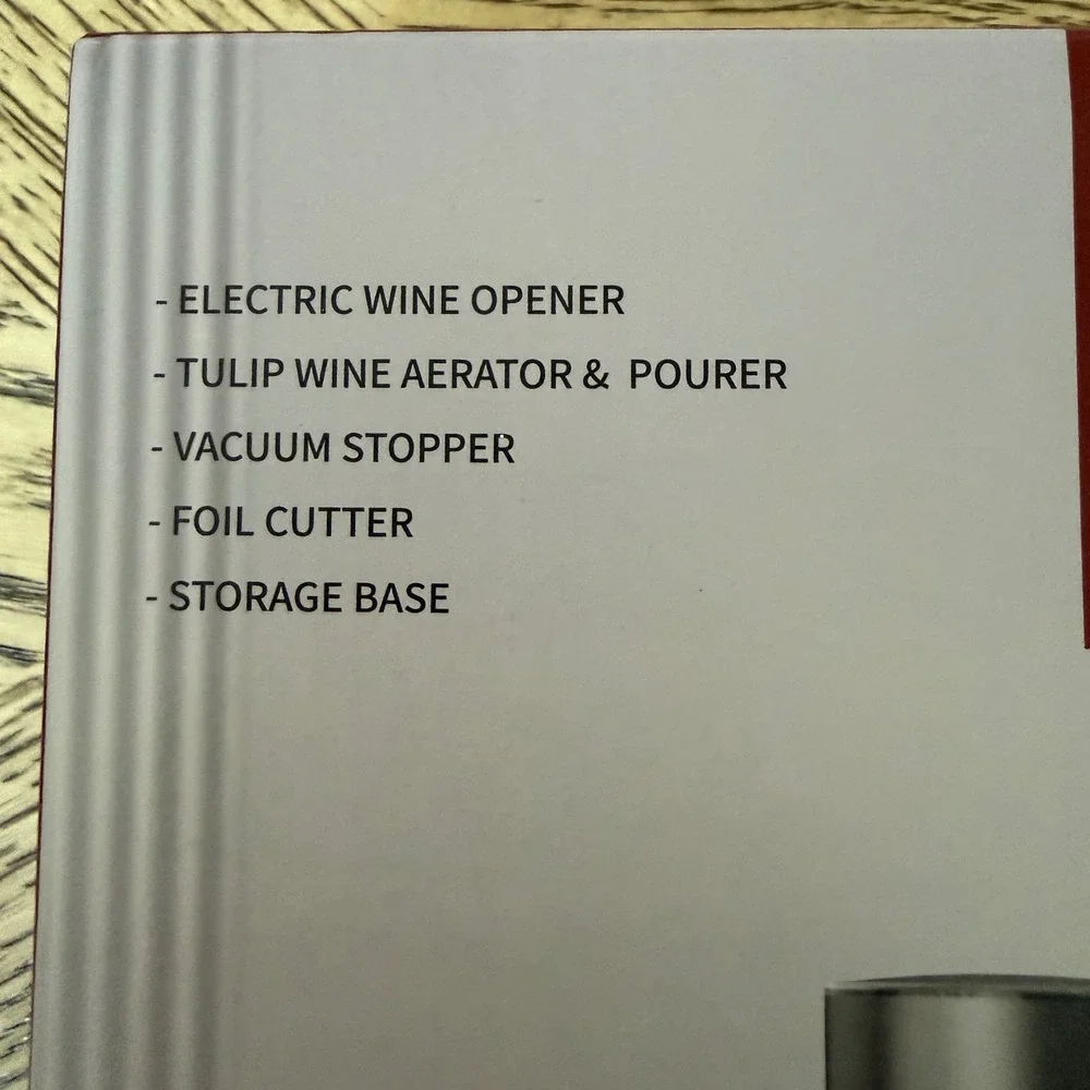 Moocoo Electric Wine Opener Set Rechargeable Automatic Corkscrew 5 Piece NEW